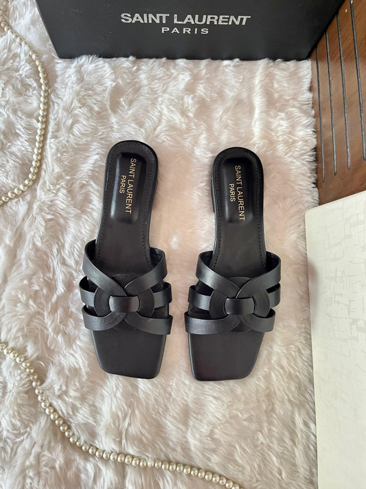 Saint laurent slippers Black