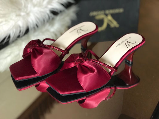 Cross Sandal Maroon