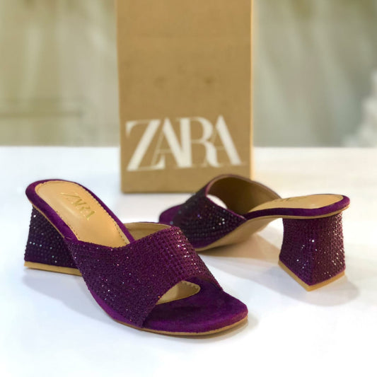 Block Heel Purple