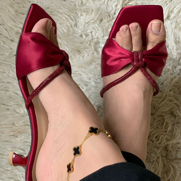 Cross Sandal Maroon