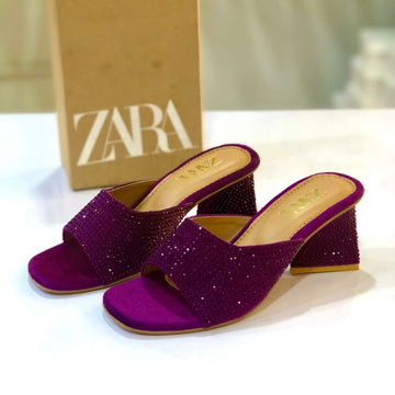 Block Heel Purple