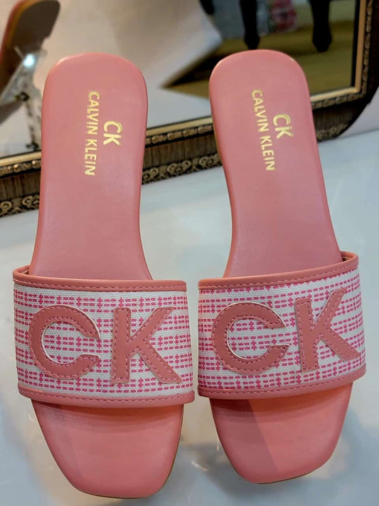 Ck Flat Slippers Pink