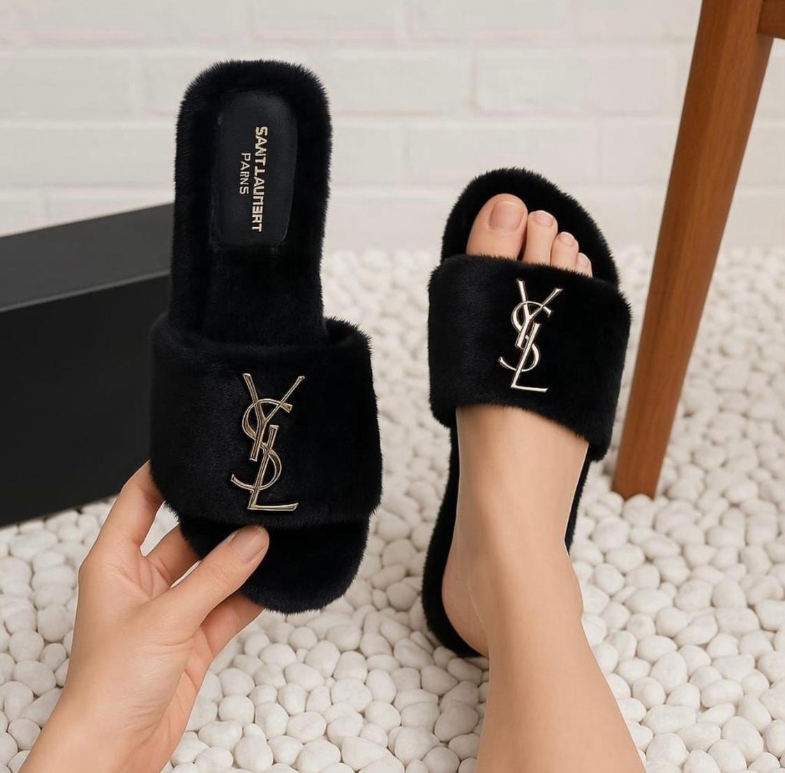 YSL Furr slide