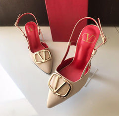 V Strap Heel fawn